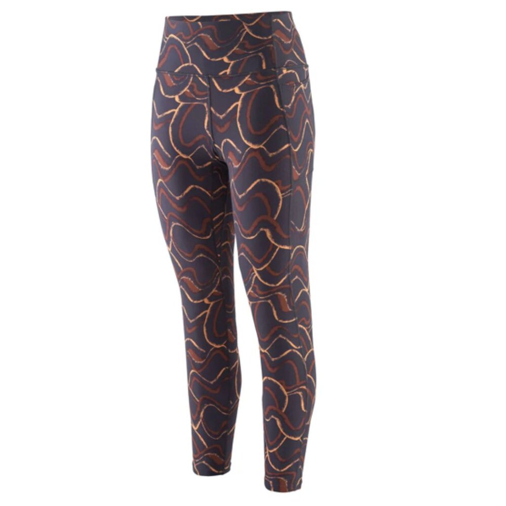 Patagonia Women’s Maipo 7/8 Stash Tights Large Currents Smolder Blue Guc